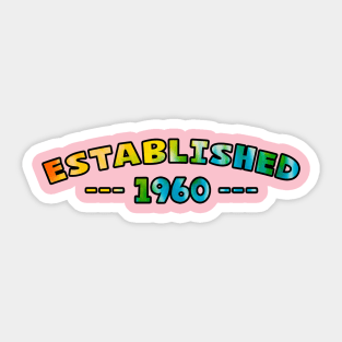 Established 1960 Tie-dye Sticker